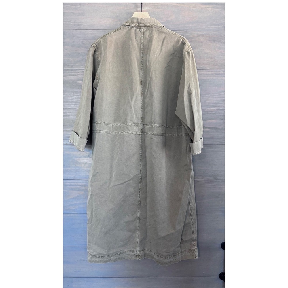 Velvet by Graham & Spencer Elaine Sanded Twill Trench Coat Green XS Duster - Picture 6 of 8